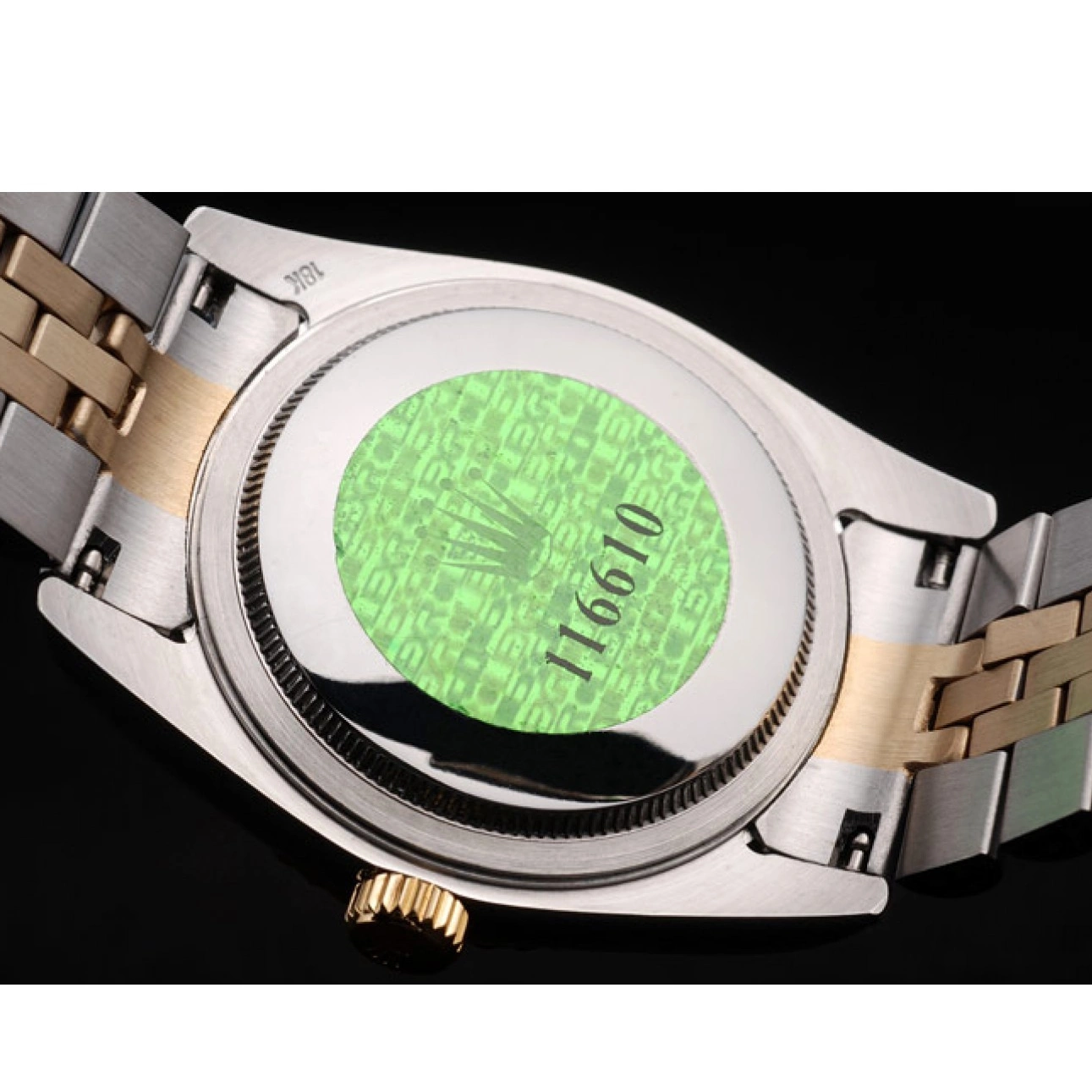 Aaa replica watch Dial PlatedGold Gold 18k Rolex Steel DateJust Tone Stainless Two 0715